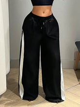 ICON Y2k Cargo Women Pants Baggy Women Pants Wide Leg Women Women`S Super Low-Rise Contrast Color Splice Flare Leg Pants